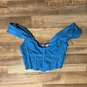 Corset off the shoulder crop top